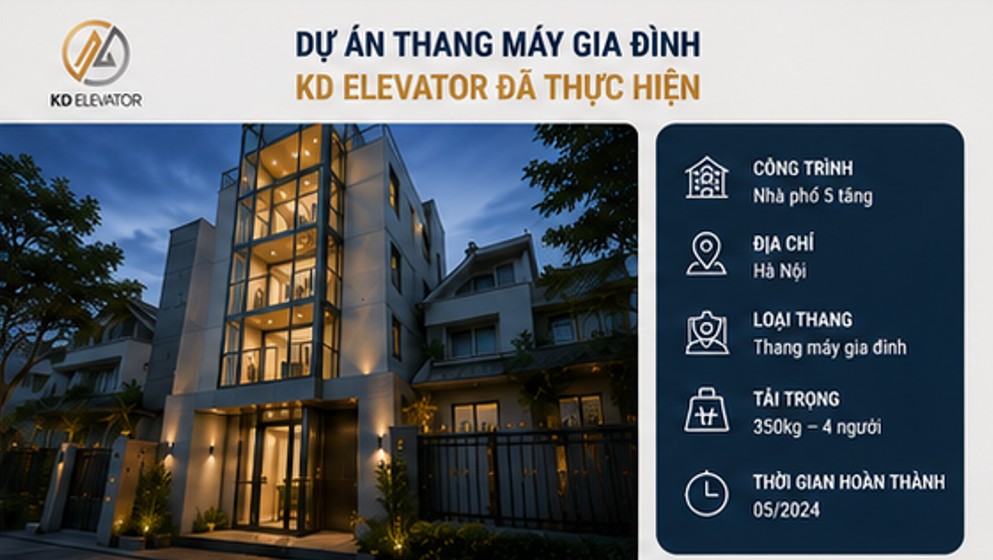 Dự án lắp đặt thang máy thực tế